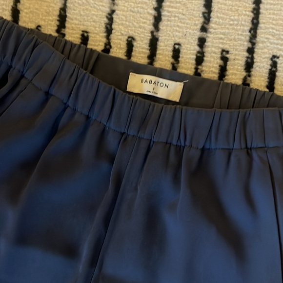 Babaton Aritzia Dexter Pants Jogger Style High-Rise Cuffed Pockets Navy Blue S - Picture 6 of 6